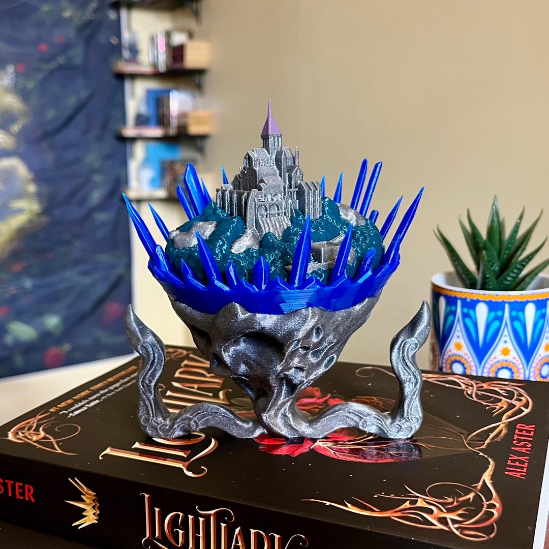 DIGITAL FILE ONLY - Night's Castle Bookshelf Decor - Ice and Shadow ...
