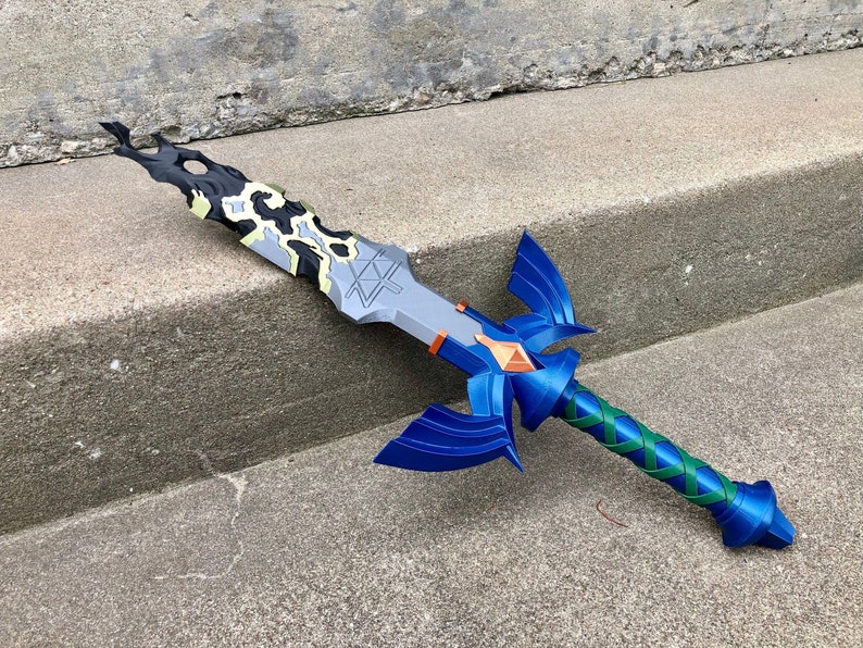 Corrupted Master Sword 3D Printed Collectible Cosplay Prop Full Color