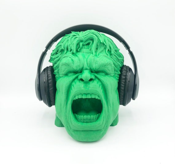 Incredible Hulk Headphone Head 3D Printed Headphone Stand Bust