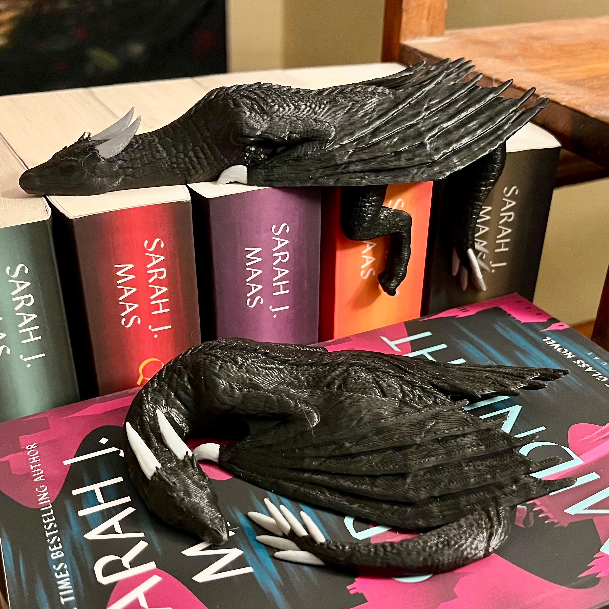 Wyvern Bookshelf Decor - Sleeping Wyvern and Hanging Wyvern - TOG Inspired 3D Printed Bookish Decor