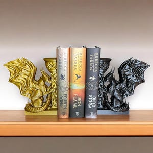 Dragon Bookends - Fourth Wing Inspired Bookend Set
