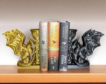 Drakenboekensteunen - op de vierde vleugel geïnspireerde boekensteunenset