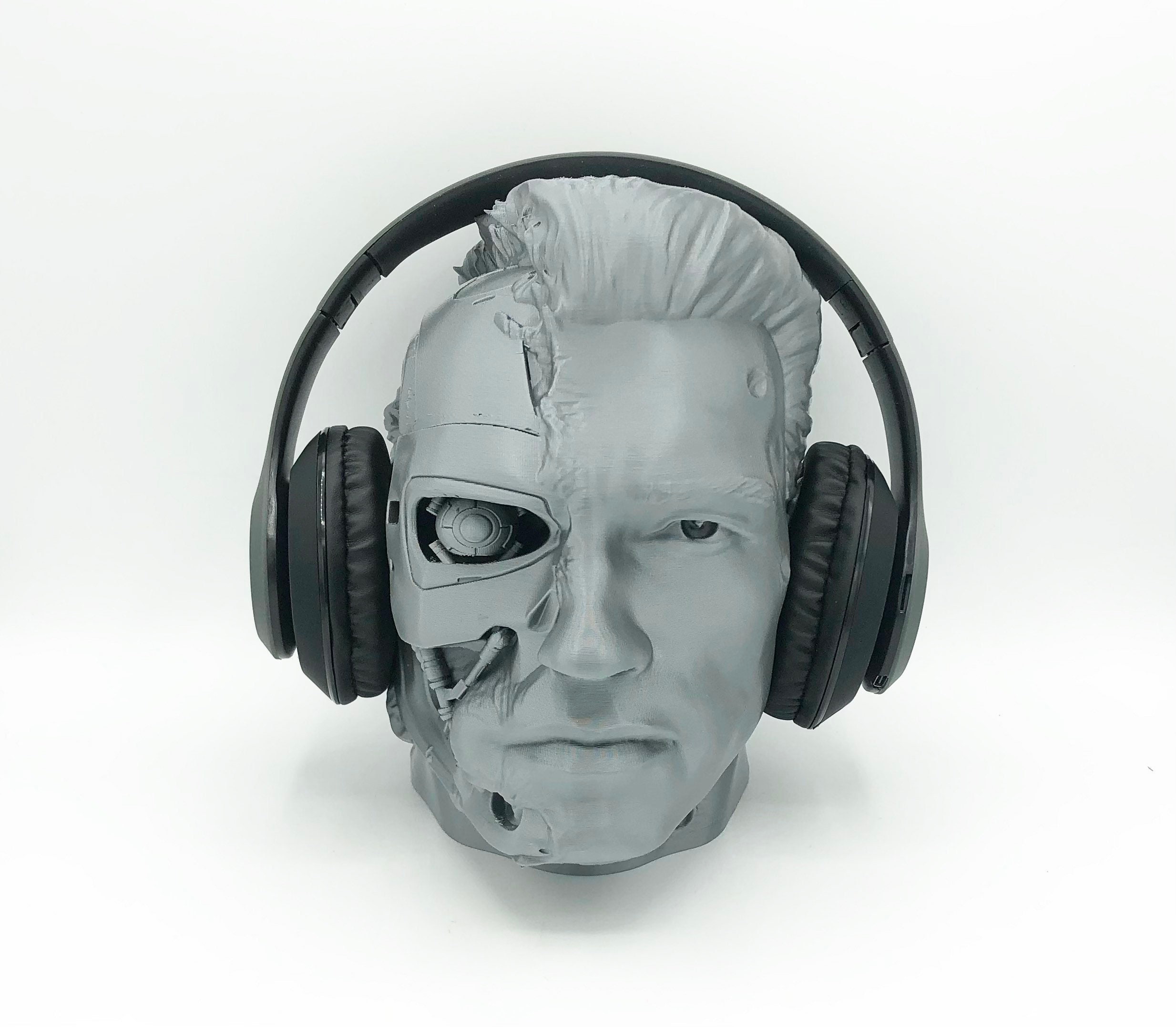 Terminator Headphone Head 3D Printed Stand Bust Etsy