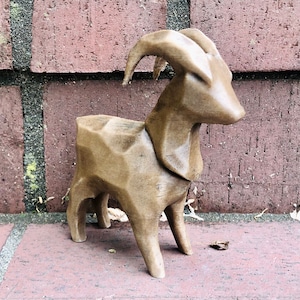 3D Printed Hand-Painted Goat of Warding Statue Figure Inspired by Resident Evil Village