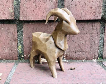 3D Printed Hand-Painted Goat of Warding Statue Figure Inspired by Resident Evil Village