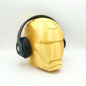Iron Man Headphone Head - 3D Printed Headphone Stand Bust