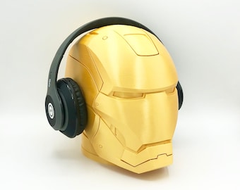 Iron Man Headphone Head - 3D Printed Headphone Stand Bust