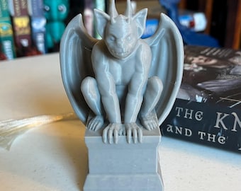Bartholomew Gargoyle Bookshelf Decor Figure - 3D Printed Bookish Decor