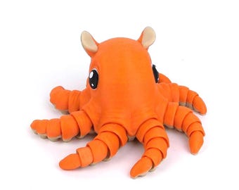 Flapjack Octopus Articulated Toy Ocean Animal Desk Display - Full Color