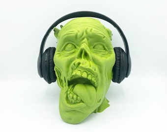 Zombie Headphone Head - 3D Printed Headphone Stand Bust