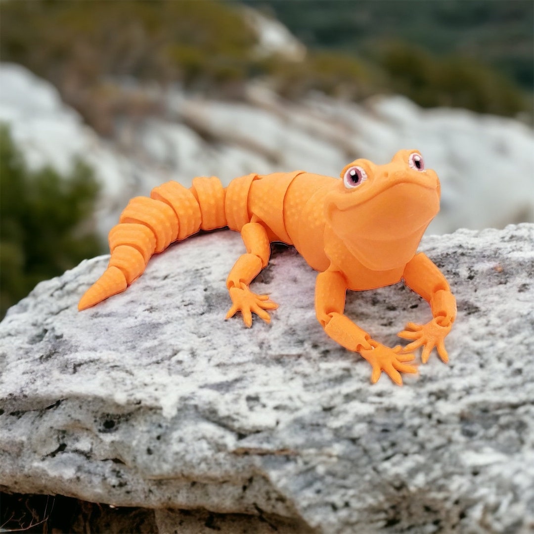 Flexi Leopard Gecko 3D Printed Articulated Fidget Toy Full - Etsy