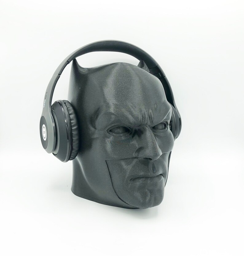 Batman Headphone Head 3D Printed Headphone Stand Bust Etsy Canada