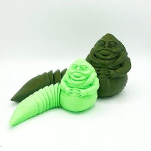 3D Printed Articulated Flexi Jabba the Hutt Fidget Toy - Various Colors