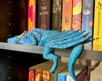 DIGITAL FILE ONLY - Dragon Bookshelf Decor - Sleeping Dragon and