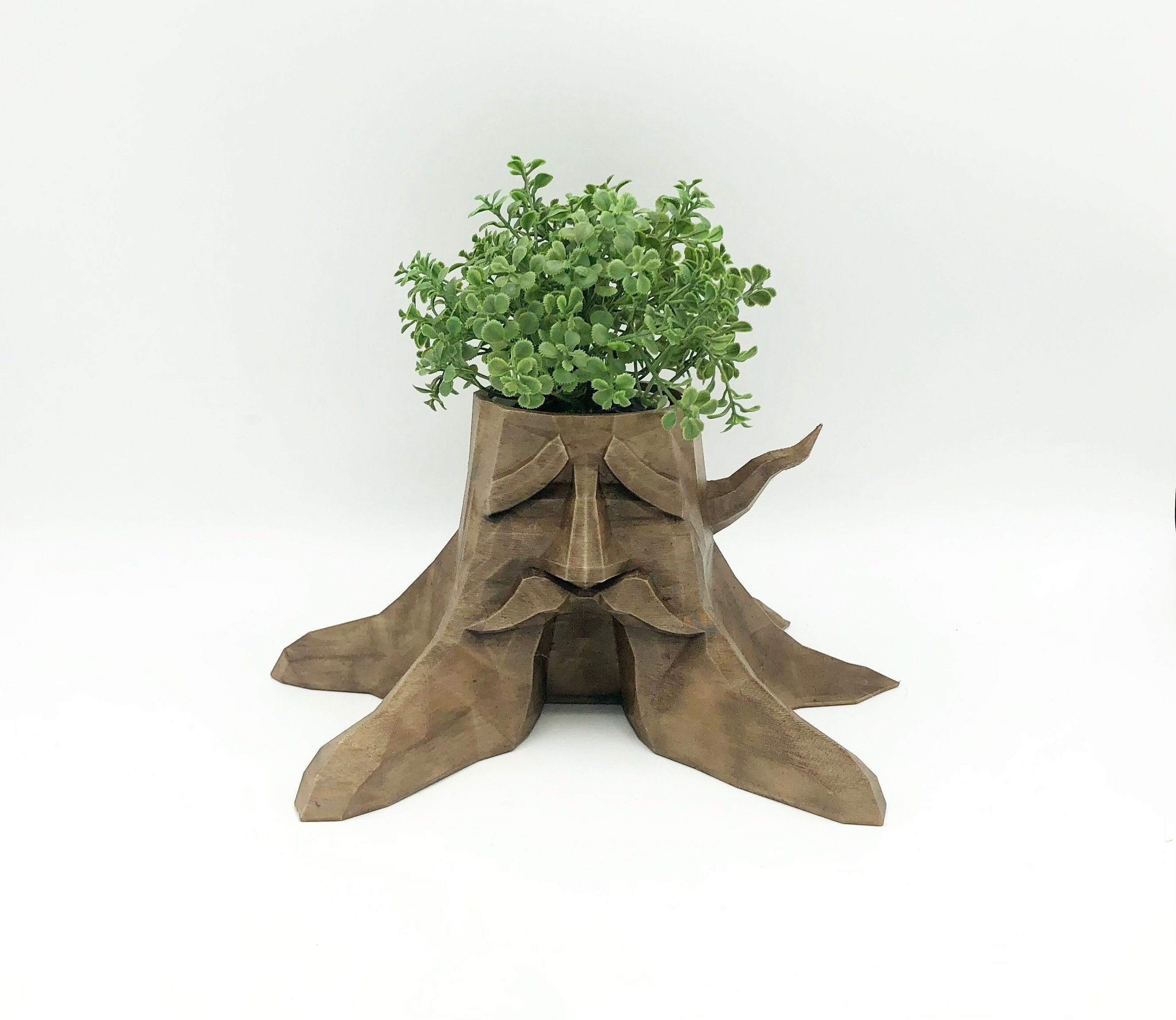 The Great Deku Tree Planter - 3D Printed Hand-painted Succulent