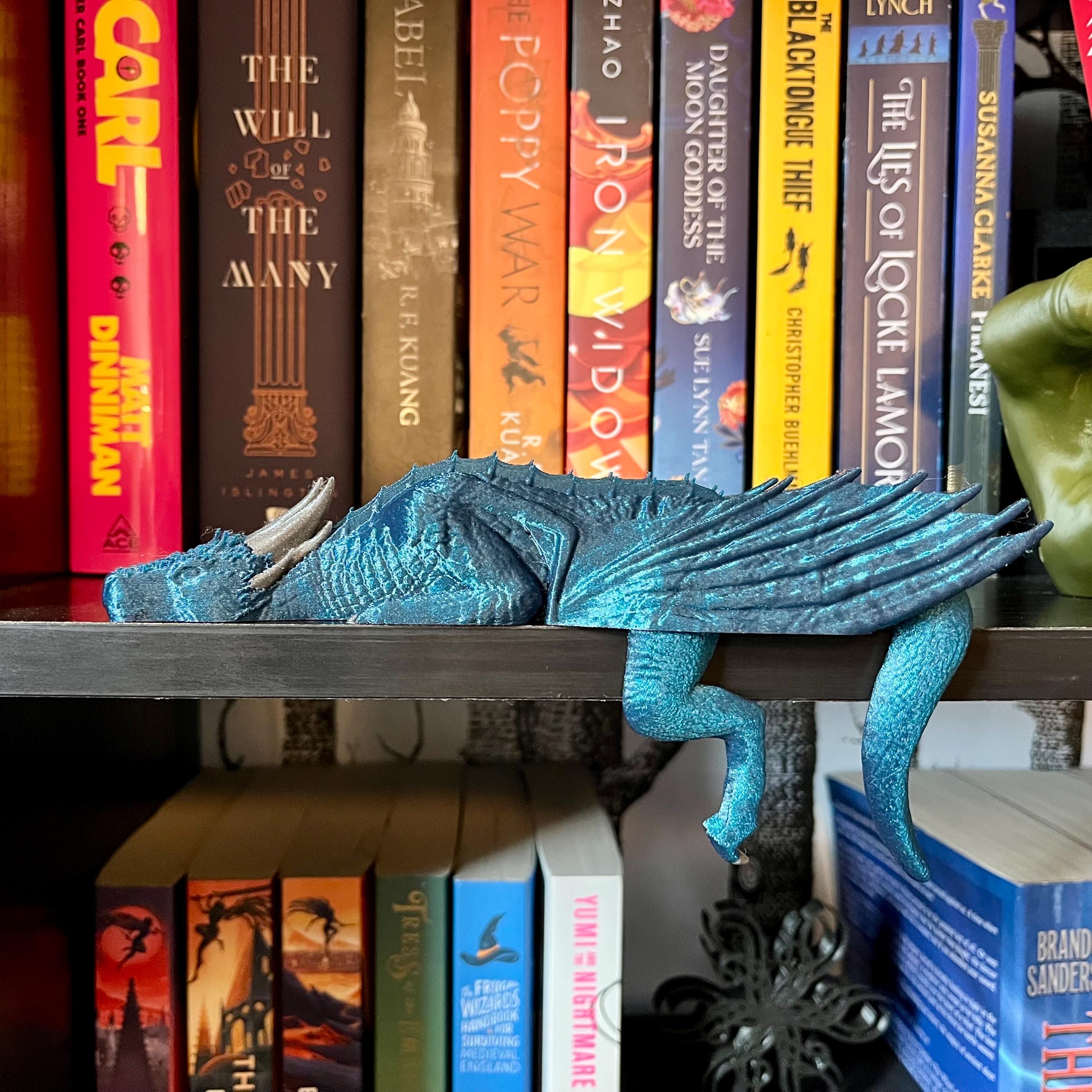 DIGITAL FILE ONLY - Dragon Bookshelf Decor - Sleeping Dragon and