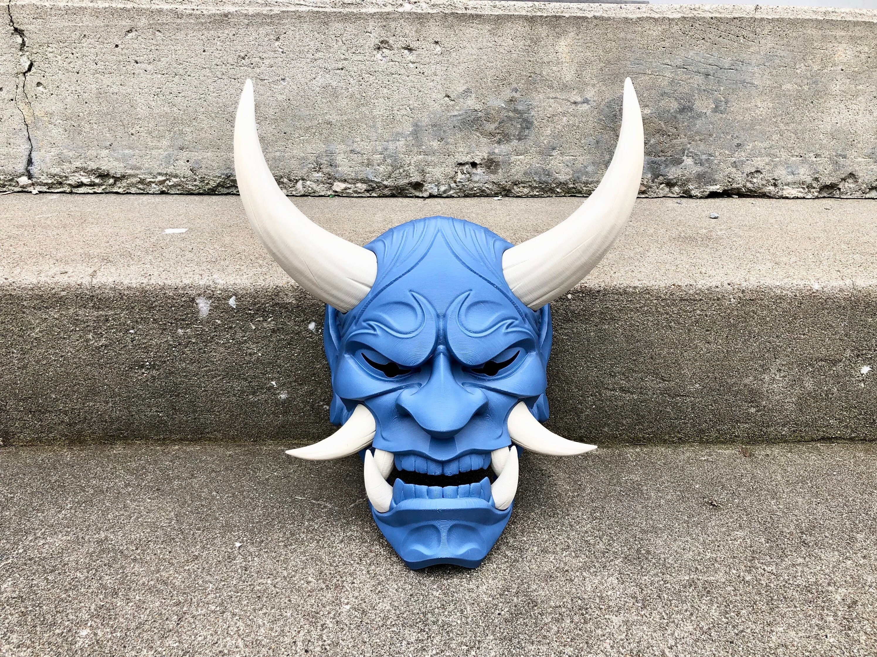 Wooden Oni Mask - Etsy