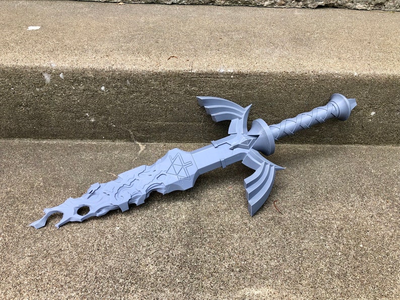 Corrupted Master Sword 3D Printed Collectible Cosplay Prop Solid Color