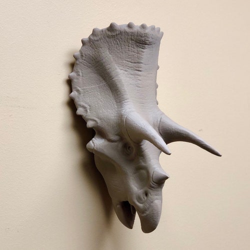 Triceratops Version 1 Head Wall Art Mount - Buste imprimé en 3D