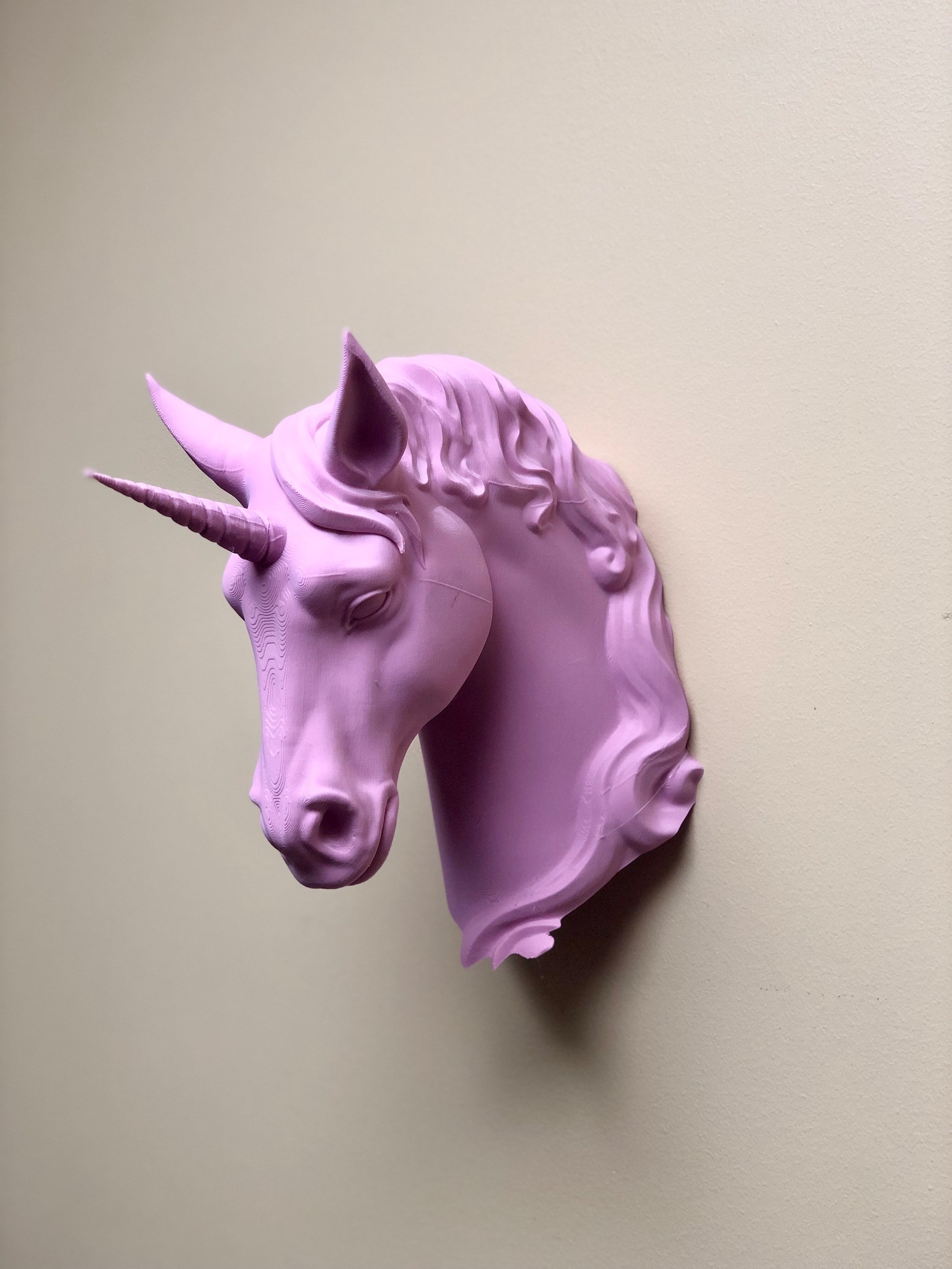 Unicorn Head Wall Art Mount 3D Printed Bust Etsy