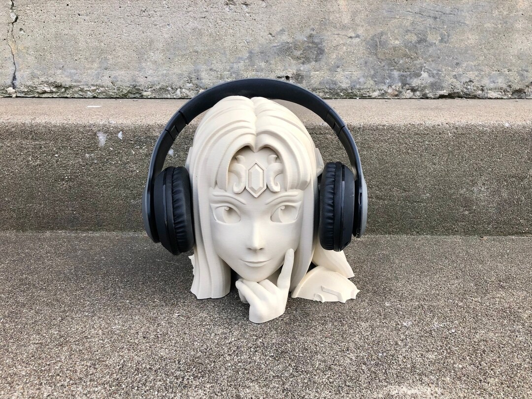 Princess Zelda Headphone Head 3D Printed Headphone Stand Bust Etsy