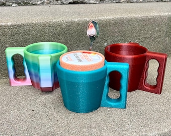 Ice Cream Pint Cozy Mug - 3D Printed Container Holder - Various Colors