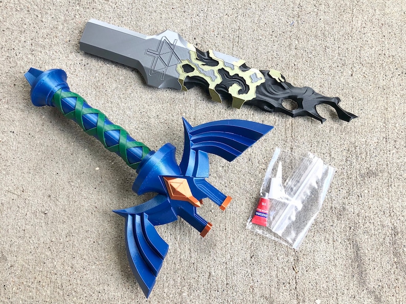 Corrupted Master Sword 3D Printed Collectible Cosplay Prop Semi-Assembled FC