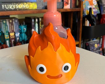 Chibi Fire Demon Hand Soap Holder Decor - 3D Printed Bathroom Decor