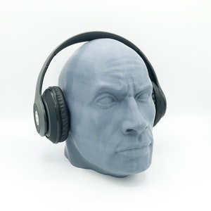 The Rock Dwayne Johnson Headphone Head - 3D Printed Headphone Stand Bust