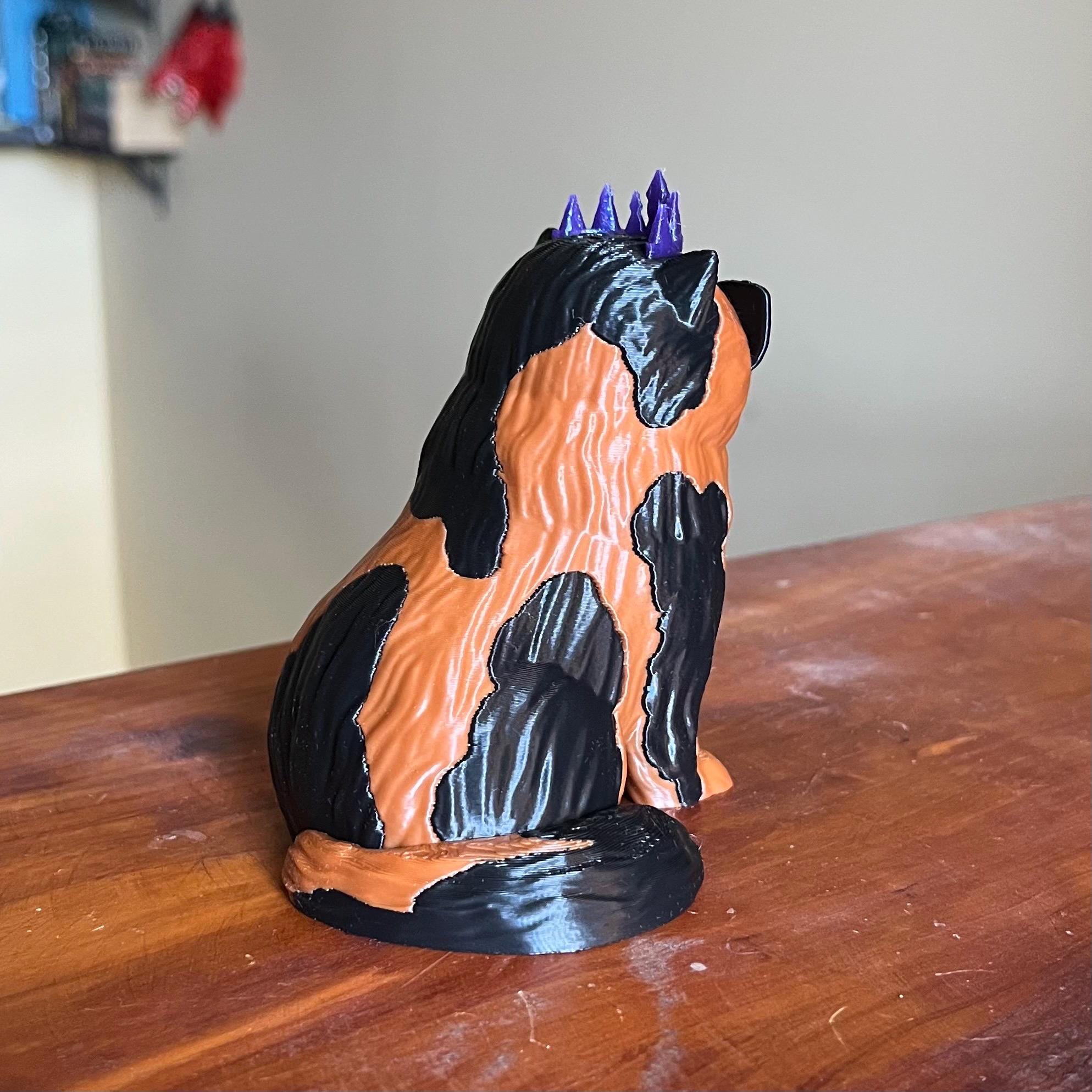 Princess Donut Bookshelf Decor - Sentient Show Cat Book Figure