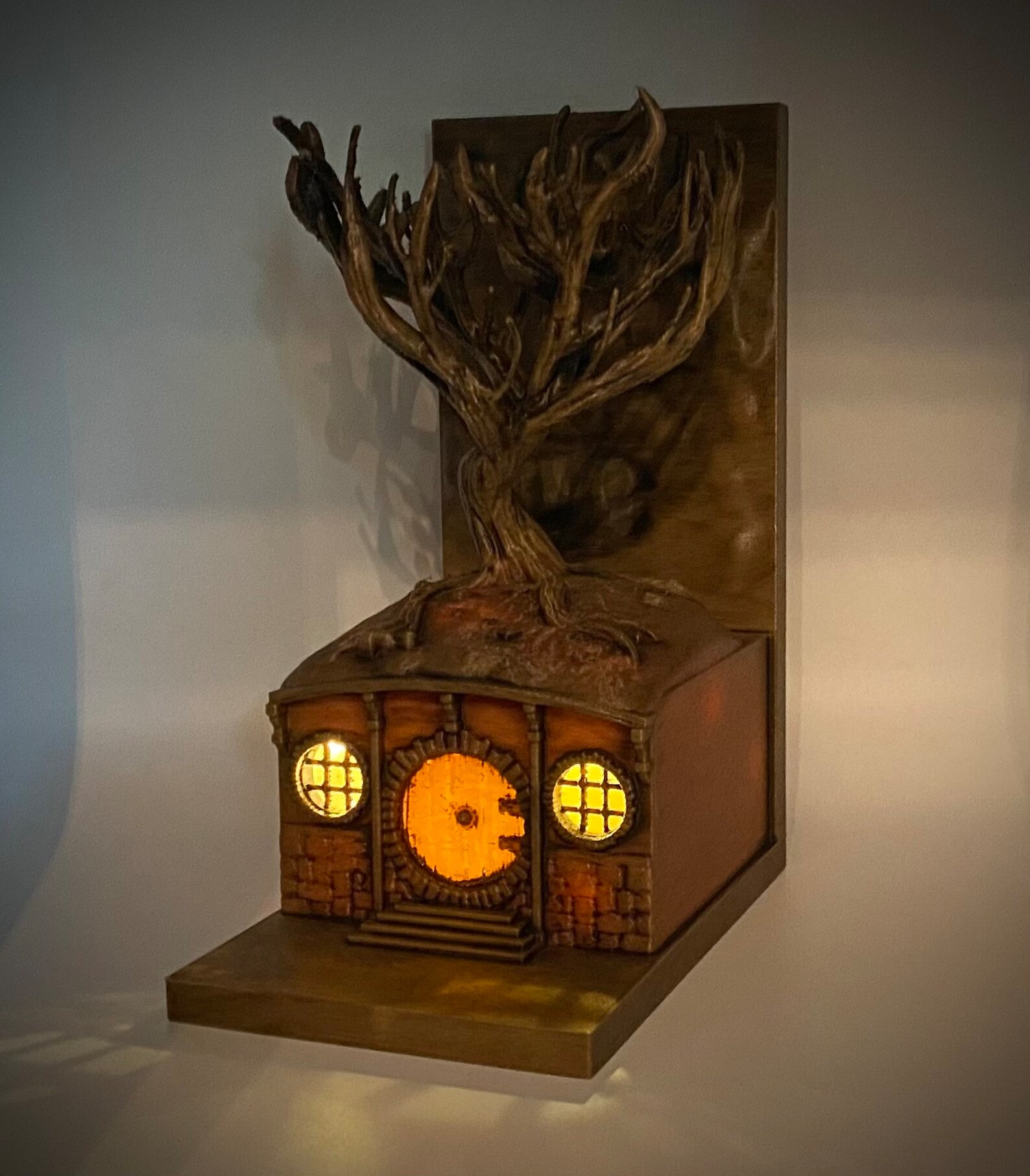Bag End Hobbit Hole Illuminated Book Nook Insert 3D Printed Etsy
