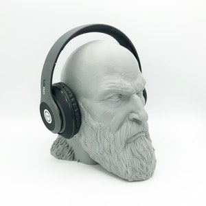 Kratos Headphone Head - 3D Printed Headphone Stand Bust