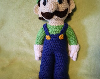 Crocheted Plumber Video Game Doll Pattern