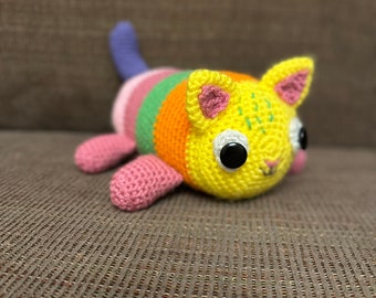 Crocheted Pillow Cat Doll Kitten Cute Pattern