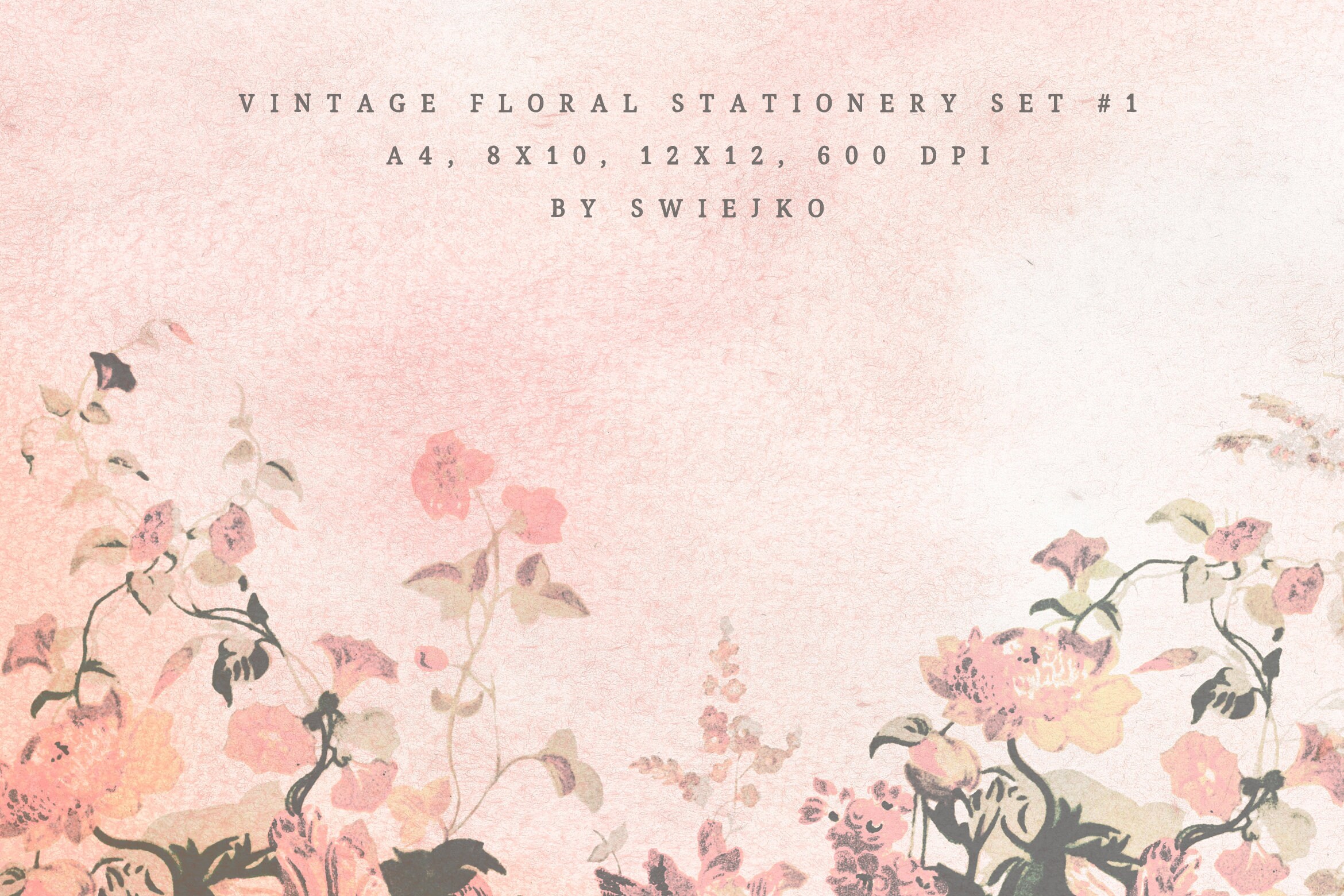 Vintage Stationary with Flower Heart Stock Illustration - Illustration of  roses, blank: 35986229