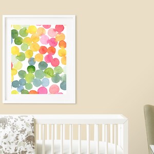 Eric Carle Style, Seamless, Dots Pattern, Watercolor Background, Hand ...