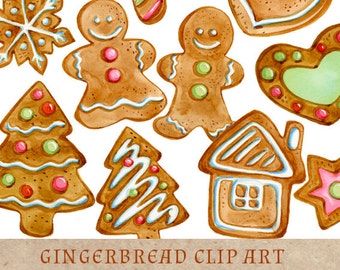 Peperkoek Cookies Clipart, Kerstmis Clip Art, Peperkoek Man, Kerstboom