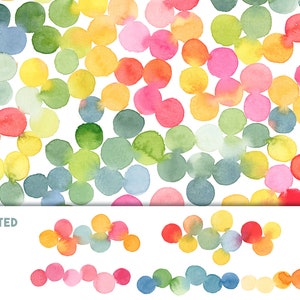 Eric Carle Style, Seamless, Dots Pattern, Watercolor Background, Hand ...