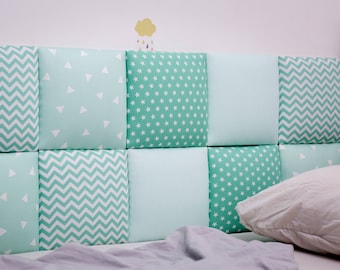 Kids Headboard, Soft Colorful Headboard Panels, Wall Padding for Bedroom and Playroom, Children Room Decor, Nursery Wall Cushion Pillow