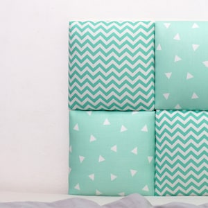 Upholstered Fabric Soft Anti-Collision Wall Panels, Padded Cotton Cushion Tiles, Bed Headboard for Kids, Corner Padding, All Bed Sizes