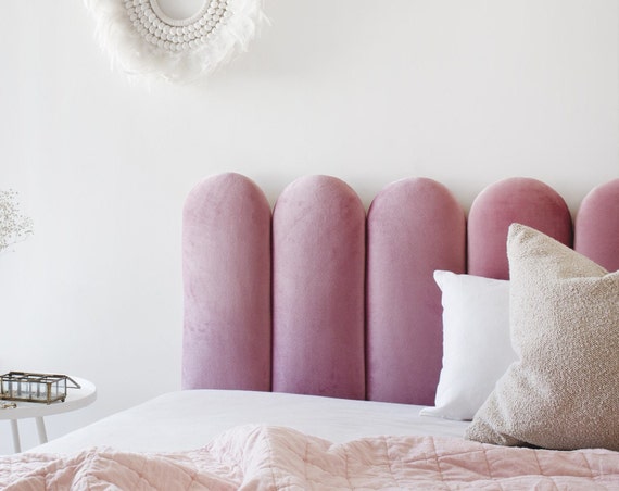 Hanging upholstered headboard deals