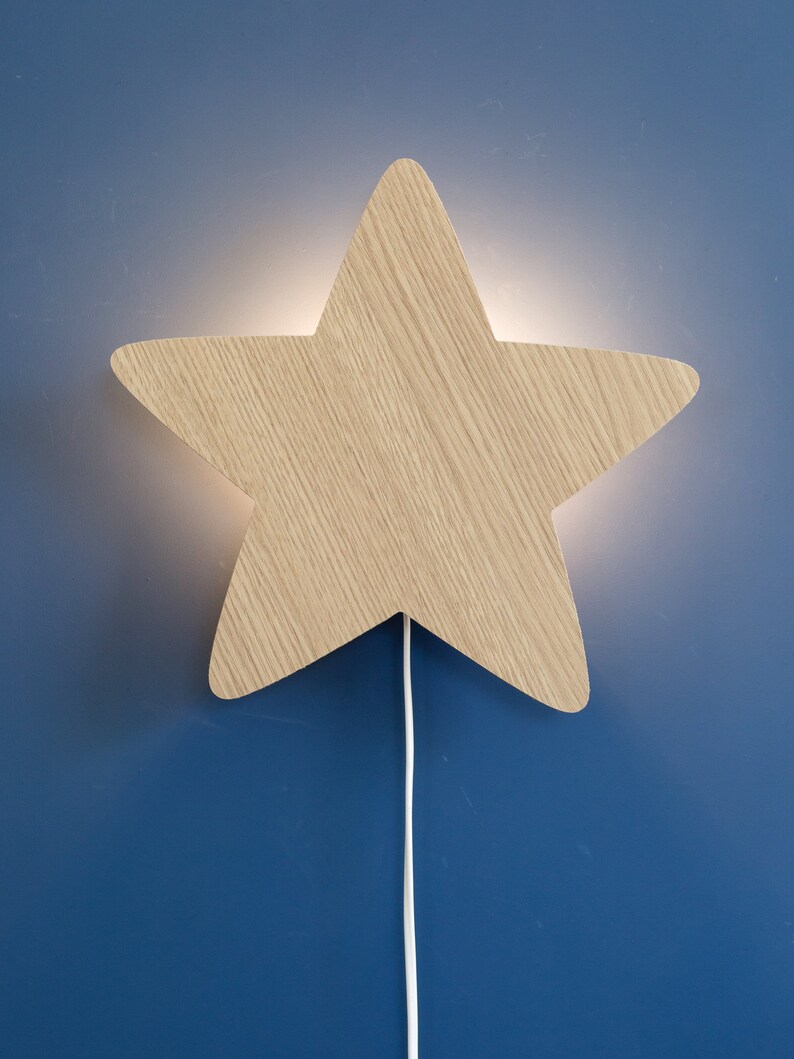 Star Night Light Nursery Wall Lamp Nursery Night Lamp Wall Etsy