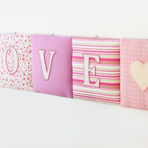 Personalized Embroidered Letters, Nursery Name Sign, Baby Name Banner ...