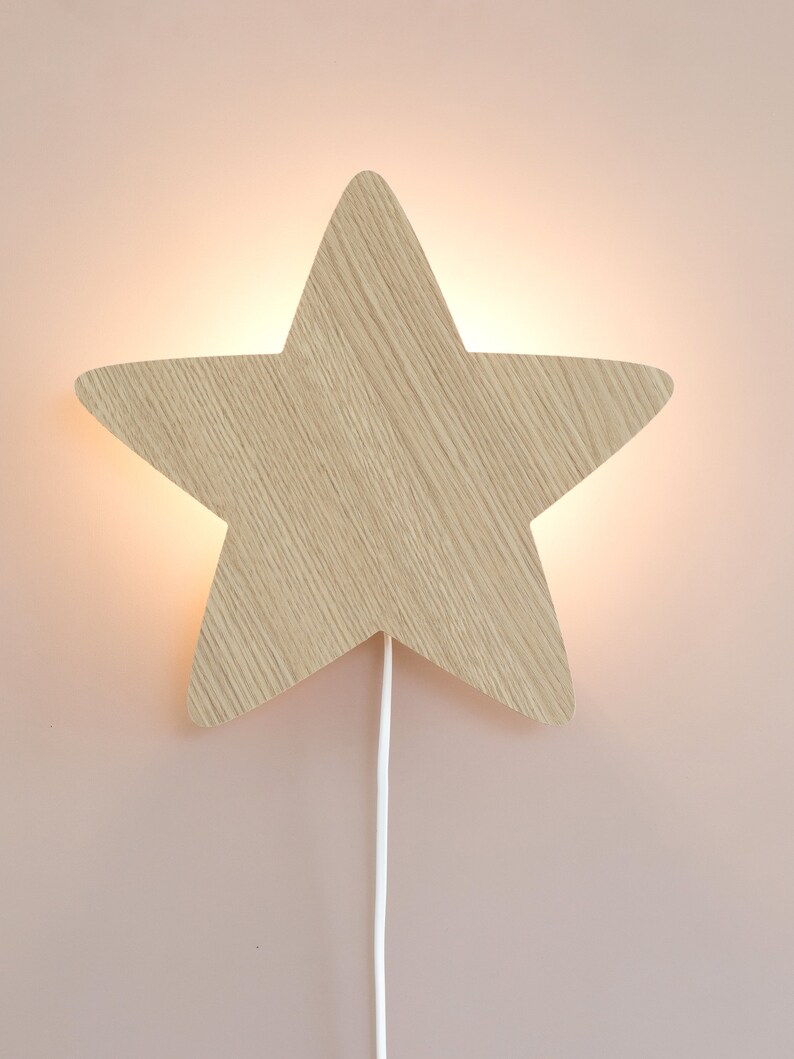 Star Night Light Nursery Wall Lamp Nursery Night Lamp Wall Etsy