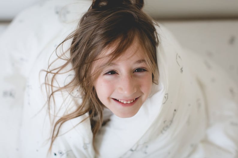 White Single Bed Duvet Cover for Girls Little Prince Bedding Etsy