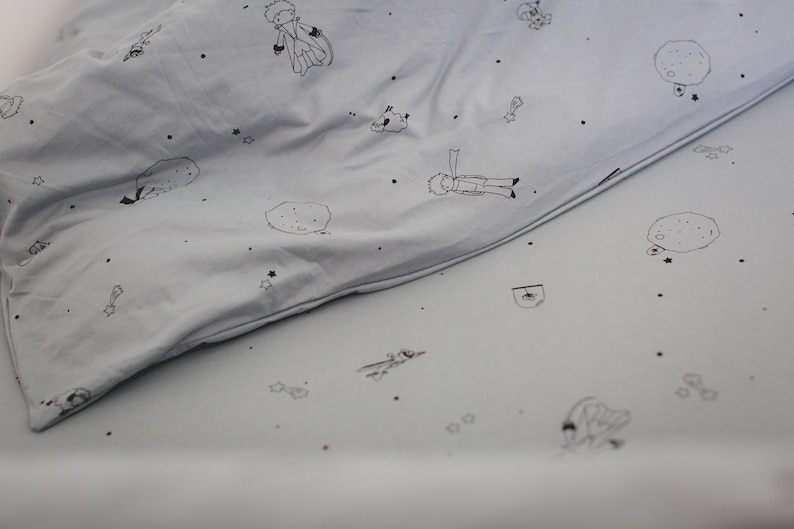 White Single Bed Duvet Cover For Girls Little Prince Bedding Etsy