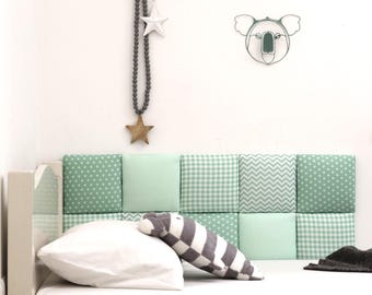 Children Headboard, Wall Padding for Playroom, Kids Room Decor, Soft Fabric Headboard, Upholstered Panels, Backboard Pillow, Wall Cushions