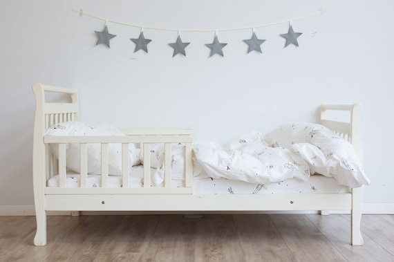 Little Prince Toddler Bed Sheets White Bedding Set 100 Etsy