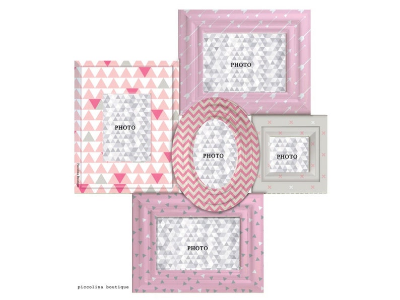 Pink Collage Picture Frame Baby Photo Collage Fridge Etsy