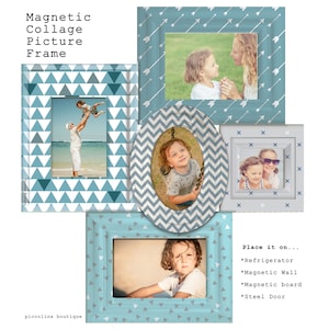 Personalized Fridge Magnet, Fridge Picture Frame, Refrigerator Magnet, Collage Photo Frame, Magnetic Picture Frames, Graduation Party Decor